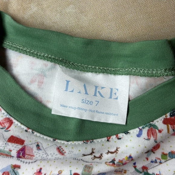 LAKE Kids Mr Boddingtons North Pole Pajamas Size 7 - Picture 4 of 4